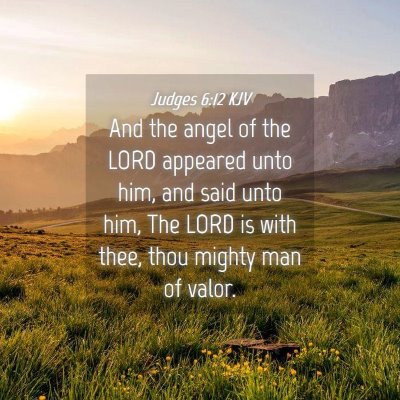 Picture 04 - Judges 6:12 KJV - And the angel of the LORD appeared unto him, and - Bible Verse Picture
