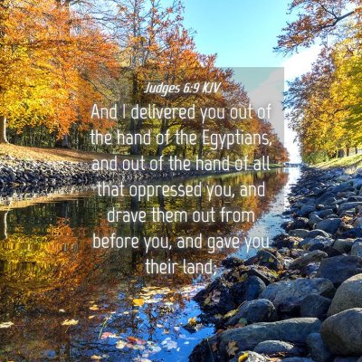 Picture 04 - Judges 6:9 KJV - And I delivered you out of the hand of the - Bible Verse Picture
