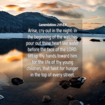 Picture 04 - Lamentations 2:19 KJV - Arise, cry out in the night: in the beginning of - Bible Verse Picture
