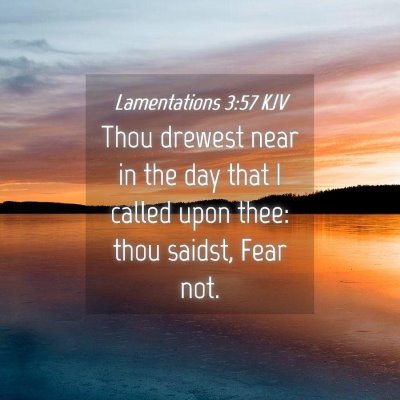 Picture 04 - Lamentations 3:57 KJV - Thou drewest near in the day that I called upon - Bible Verse Picture