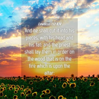 Picture 04 - Leviticus 1:12 KJV - And he shall cut it into his pieces, with his - Bible Verse Picture