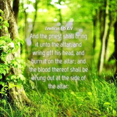 Picture 04 - Leviticus 1:15 KJV - And the priest shall bring it unto the altar, and - Bible Verse Picture