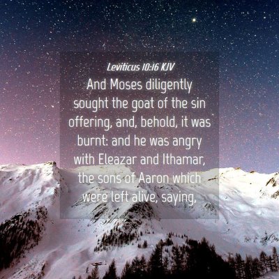 Picture 04 - Leviticus 10:16 KJV - And Moses diligently sought the goat of the sin - Bible Verse Picture