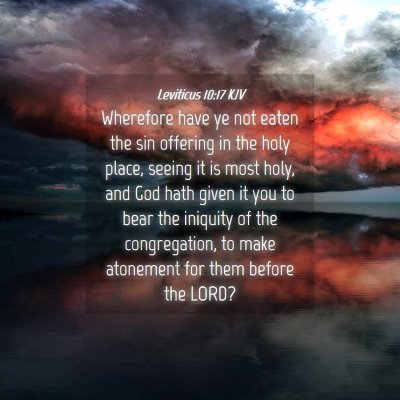 Picture 04 - Leviticus 10:17 KJV - Wherefore have ye not eaten the sin offering in - Bible Verse Picture