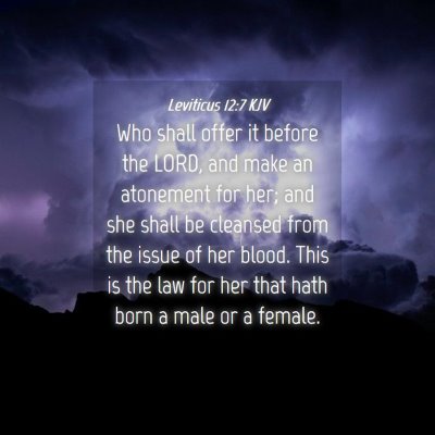 Picture 04 - Leviticus 12:7 KJV - Who shall offer it before the LORD, and make an - Bible Verse Picture
