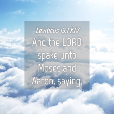 Picture 04 - Leviticus 13:1 KJV - And the LORD spake unto Moses and Aaron, - Bible Verse Picture