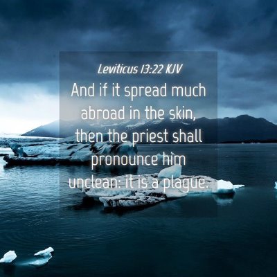 Picture 04 - Leviticus 13:22 KJV - And if it spread much abroad in the skin, then - Bible Verse Picture