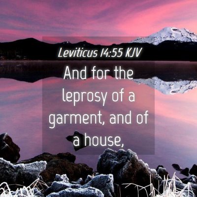 Picture 04 - Leviticus 14:55 KJV - And for the leprosy of a garment, and of a - Bible Verse Picture