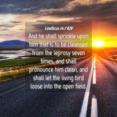 Picture 04 - Leviticus 14:7 KJV - And he shall sprinkle upon him that is to be - Bible Verse Picture