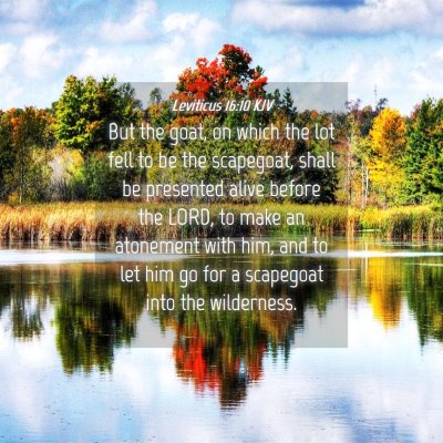 Picture 04 - Leviticus 16:10 KJV - But the goat, on which the lot fell to be the - Bible Verse Picture