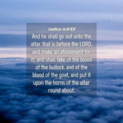 Picture 04 - Leviticus 16:18 KJV - And he shall go out unto the altar that is before - Bible Verse Picture