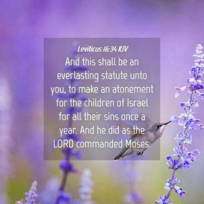 Picture 04 - Leviticus 16:34 KJV - And this shall be an everlasting statute unto - Bible Verse Picture