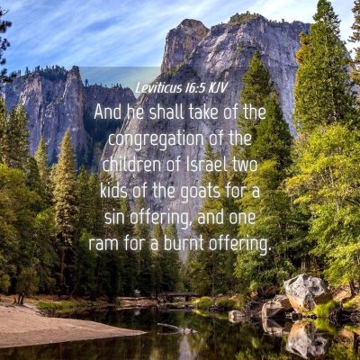Picture 04 - Leviticus 16:5 KJV - And he shall take of the congregation of the - Bible Verse Picture