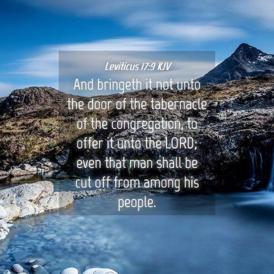 Picture 04 - Leviticus 17:9 KJV - And bringeth it not unto the door of the - Bible Verse Picture