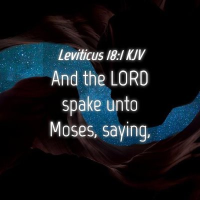 Picture 04 - Leviticus 18:1 KJV - And the LORD spake unto Moses, - Bible Verse Picture