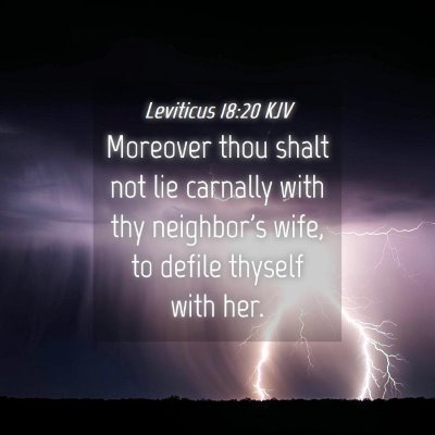 Picture 04 - Leviticus 18:20 KJV - Moreover thou shalt not lie carnally with thy - Bible Verse Picture