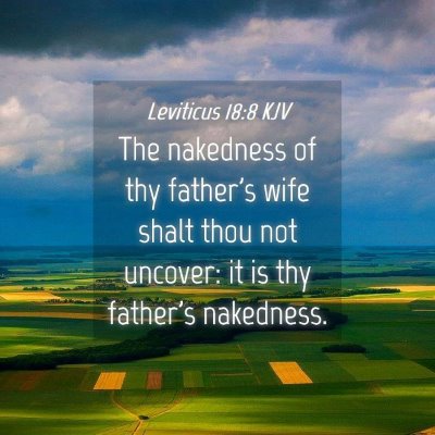 Picture 04 - Leviticus 18:8 KJV - The nakedness of thy father's wife shalt thou not - Bible Verse Picture