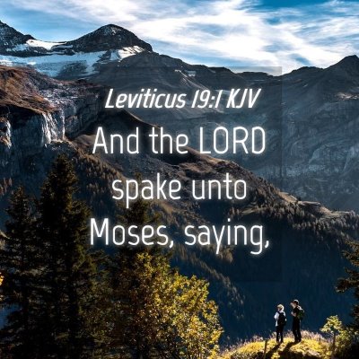 Picture 04 - Leviticus 19:1 KJV - And the LORD spake unto Moses, - Bible Verse Picture