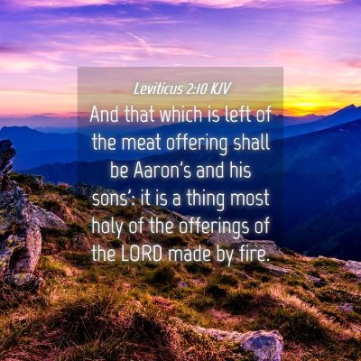 Picture 04 - Leviticus 2:10 KJV - And that which is left of the meat offering shall - Bible Verse Picture