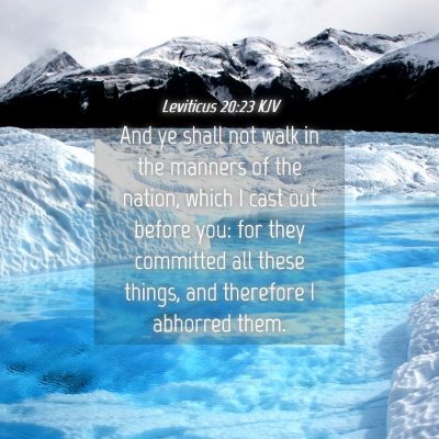Picture 04 - Leviticus 20:23 KJV - And ye shall not walk in the manners of the - Bible Verse Picture