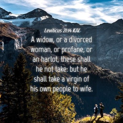 Picture 04 - Leviticus 21:14 KJV - A widow, or a divorced woman, or profane, or an - Bible Verse Picture