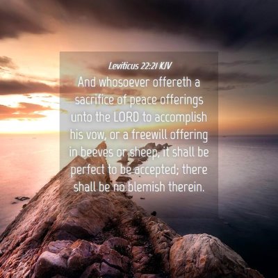 Picture 04 - Leviticus 22:21 KJV - And whosoever offereth a sacrifice of peace - Bible Verse Picture