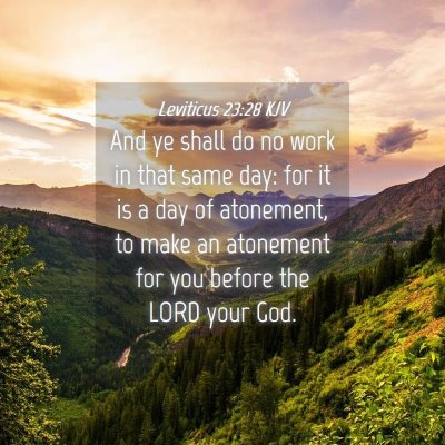 Picture 04 - Leviticus 23:28 KJV - And ye shall do no work in that same day: for it - Bible Verse Picture
