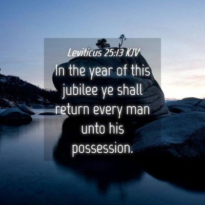 Picture 04 - Leviticus 25:13 KJV - In the year of this jubilee ye shall return every - Bible Verse Picture