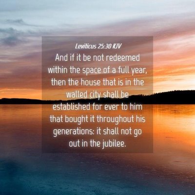 Picture 04 - Leviticus 25:30 KJV - And if it be not redeemed within the space of a - Bible Verse Picture