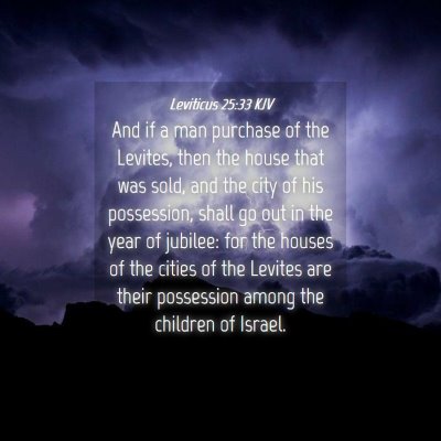 Picture 04 - Leviticus 25:33 KJV - And if a man purchase of the Levites, then the - Bible Verse Picture