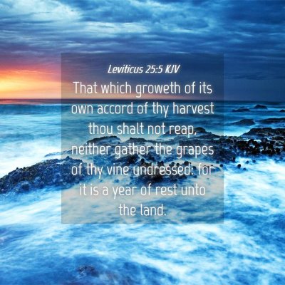 Picture 04 - Leviticus 25:5 KJV - That which groweth of its own accord of thy - Bible Verse Picture