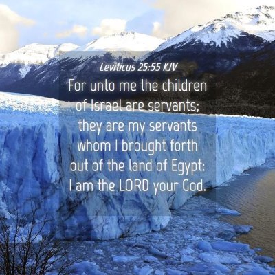 Picture 04 - Leviticus 25:55 KJV - For unto me the children of Israel are servants; - Bible Verse Picture