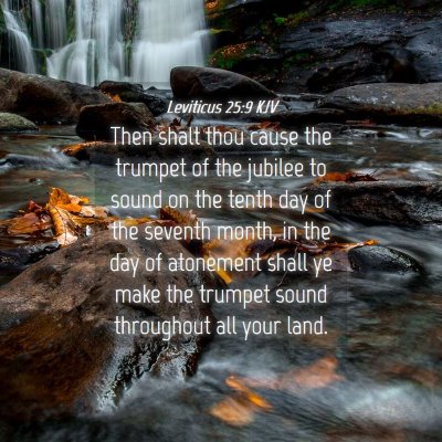 Picture 04 - Leviticus 25:9 KJV - Then shalt thou cause the trumpet of the jubilee - Bible Verse Picture