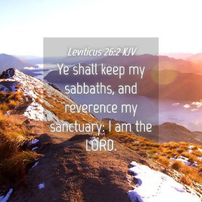 Picture 04 - Leviticus 26:2 KJV - Ye shall keep my sabbaths, and reverence my - Bible Verse Picture