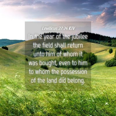 Picture 04 - Leviticus 27:24 KJV - In the year of the jubilee the field shall return - Bible Verse Picture