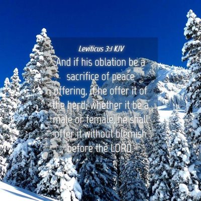 Picture 04 - Leviticus 3:1 KJV - And if his oblation be a sacrifice of peace - Bible Verse Picture