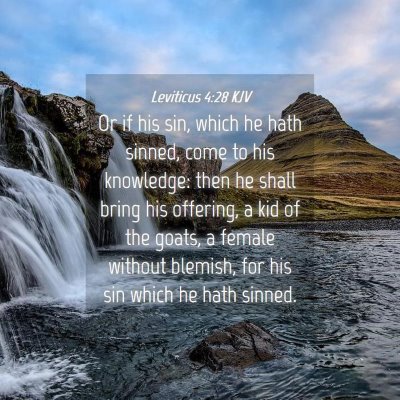 Picture 04 - Leviticus 4:28 KJV - Or if his sin, which he hath sinned, come to his - Bible Verse Picture