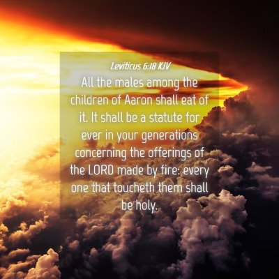Picture 04 - Leviticus 6:18 KJV - All the males among the children of Aaron shall - Bible Verse Picture