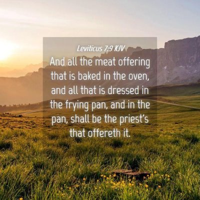 Picture 04 - Leviticus 7:9 KJV - And all the meat offering that is baked in the - Bible Verse Picture