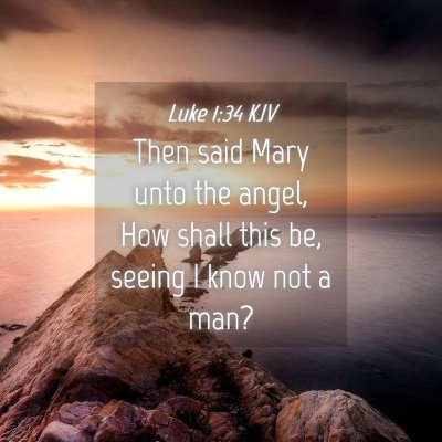 Picture 04 - Luke 1:34 KJV - Then said Mary unto the angel, How shall this be, - Bible Verse Picture