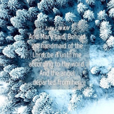 Picture 04 - Luke 1:38 KJV - And Mary said, Behold the handmaid of the Lord; - Bible Verse Picture