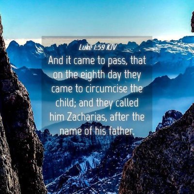 Picture 04 - Luke 1:59 KJV - And it came to pass, that on the eighth day they - Bible Verse Picture