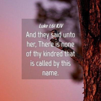 Picture 04 - Luke 1:61 KJV - And they said unto her, There is none of thy - Bible Verse Picture