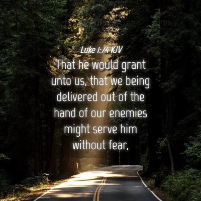 Picture 04 - Luke 1:74 KJV - That he would grant unto us, that we being - Bible Verse Picture