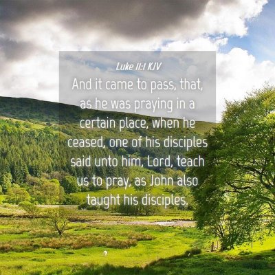 Picture 04 - Luke 11:1 KJV - And it came to pass, that, as he was praying in a - Bible Verse Picture