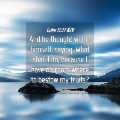 Picture 04 - Luke 12:17 KJV - And he thought within himself, saying, What shall - Bible Verse Picture