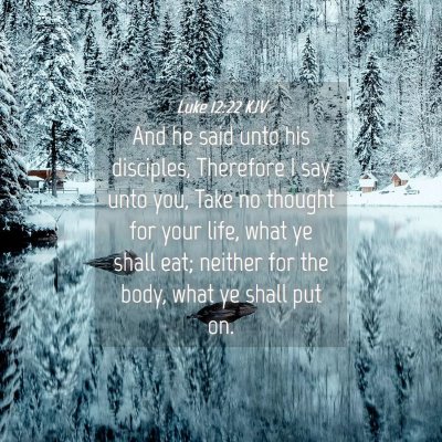 Picture 04 - Luke 12:22 KJV - And he said unto his disciples, Therefore I say - Bible Verse Picture