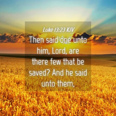 Picture 04 - Luke 13:23 KJV - Then said one unto him, Lord, are there few that - Bible Verse Picture
