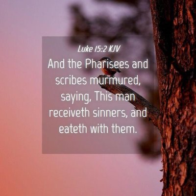 Picture 04 - Luke 15:2 KJV - And the Pharisees and scribes murmured, saying, - Bible Verse Picture