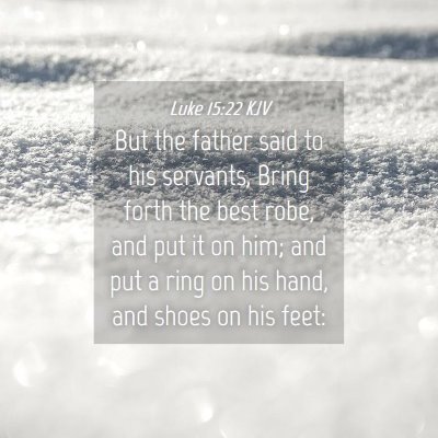 Picture 04 - Luke 15:22 KJV - But the father said to his servants, Bring forth - Bible Verse Picture